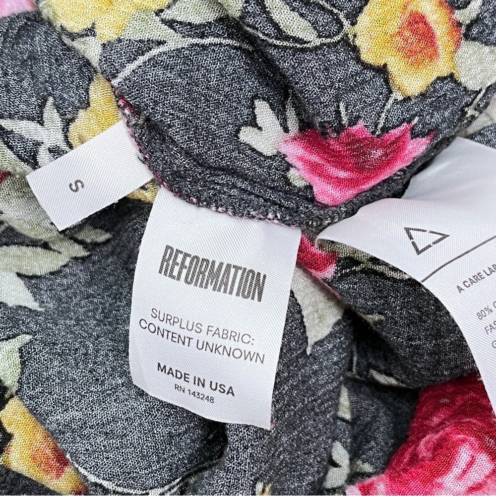 Reformation Black Floral Dress - Picture 7 of 9